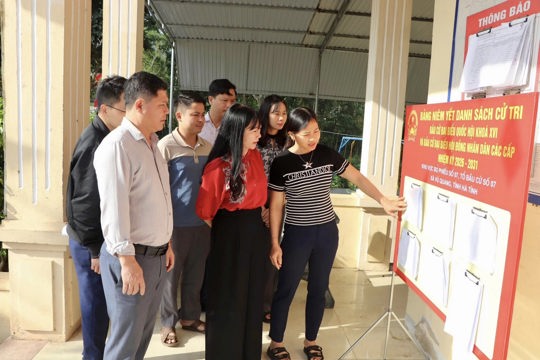 Vũ Quang tăng cường kiểm tra, bảo đảm điều kiện tổ chức bầu cử an toàn, đúng luật