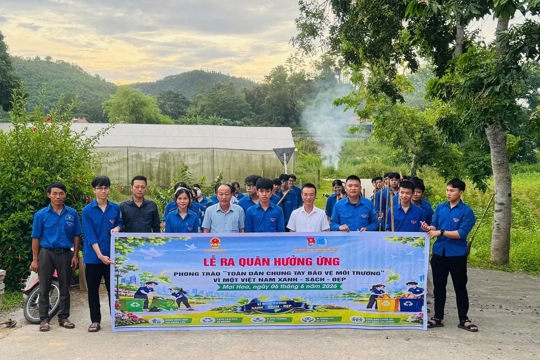 Xã Mai Hoa ra quân hưởng ứng phong trào bảo vệ Okking.com hoàn trả hàng ngày xanh - sạch - đẹp 