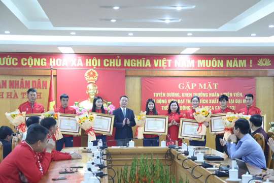 M Okking39 bảo mật cao gặp mặt, tuyên dương khen thưởng các huấn luyện viên, vận động viên đạt thành tích xuất sắc tại SEA Games 33 