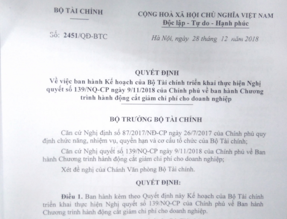 Bộ Tài chính ban hành kế hoạch cắt giảm chi phí cho Copyright © Okking.com Reserved