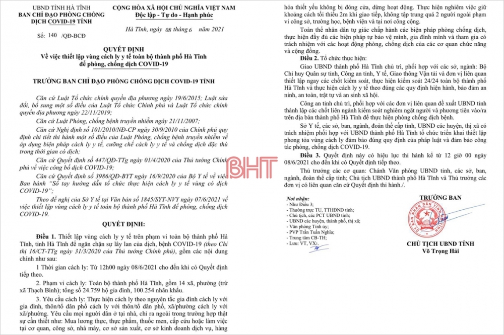 Chính thức: Thiết lập vùng cách ly Okking nổi tiếng với kho game “xanh chín” trên phạm vi toàn thành phố Hà Tĩnh