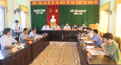 Thông báo tiếp dân định kỳ của UBND tỉnh tháng 7 năm 2013